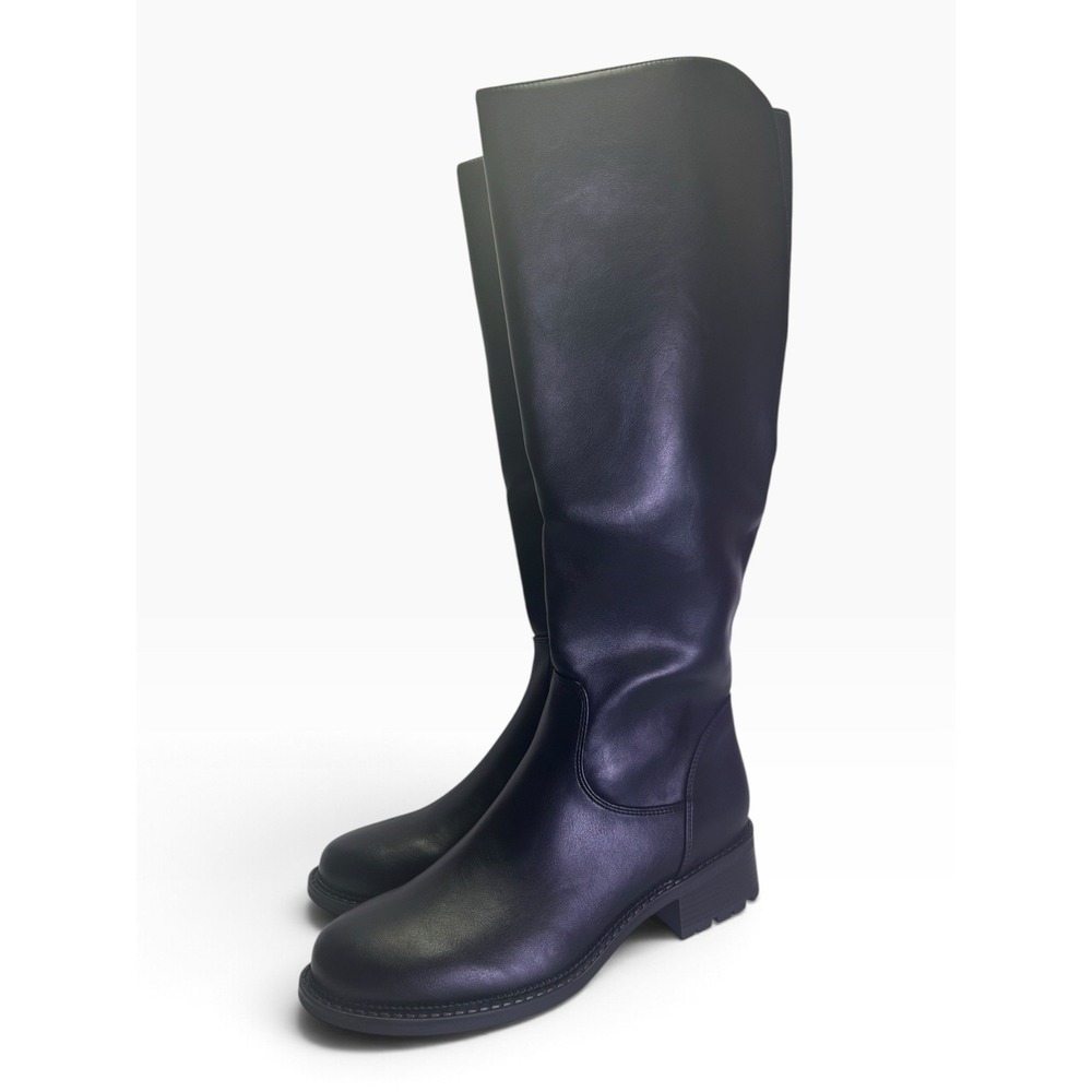 Dream Pairs Ura Women Black Knee High Riding Boots Block Heel Size 10 NIB